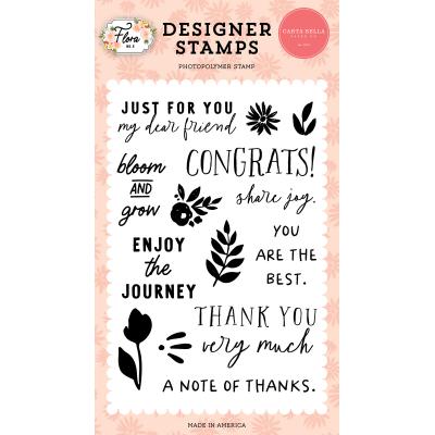 Carta Bella Flora No. 5 Clear Stamps - My Dear Friend